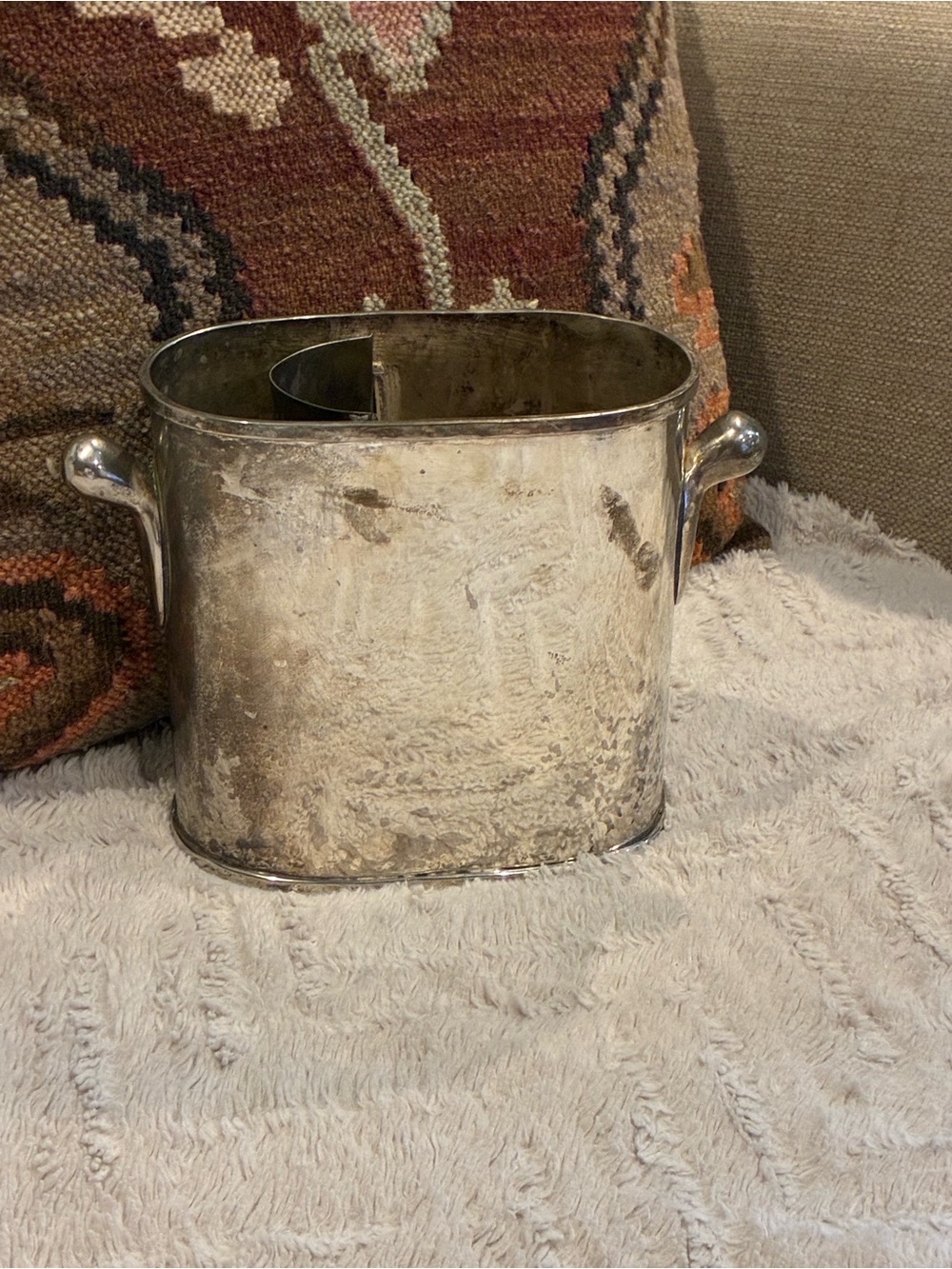Vintage Silver Plated Double Wine Holder - Ice Bucket